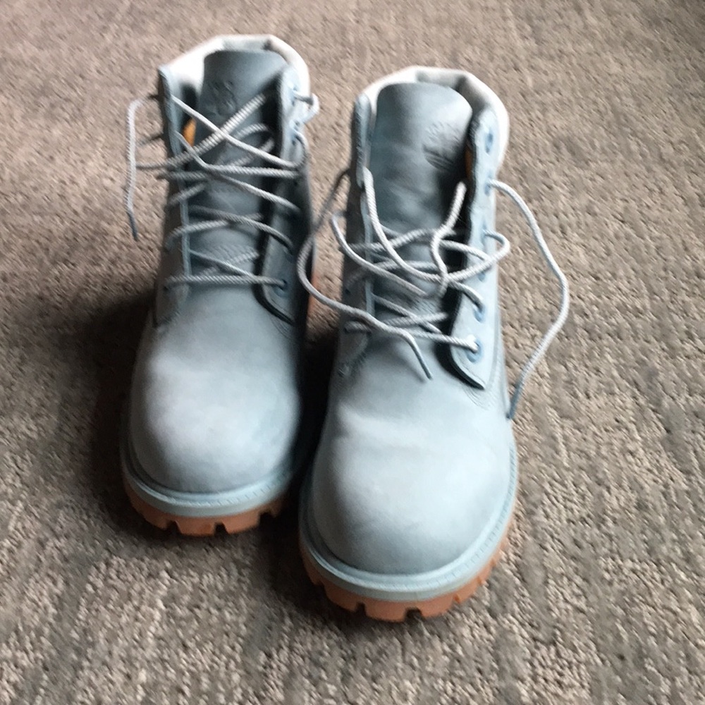 Timberland Baby Blue Suede Boots